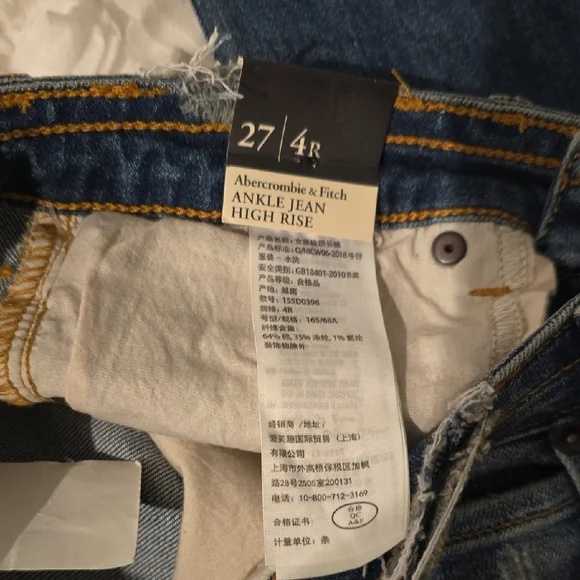 Abercrombie & Fitch Women's Size 27 Ankle-length High-rise Denim Jeans - Picture 8 of 10